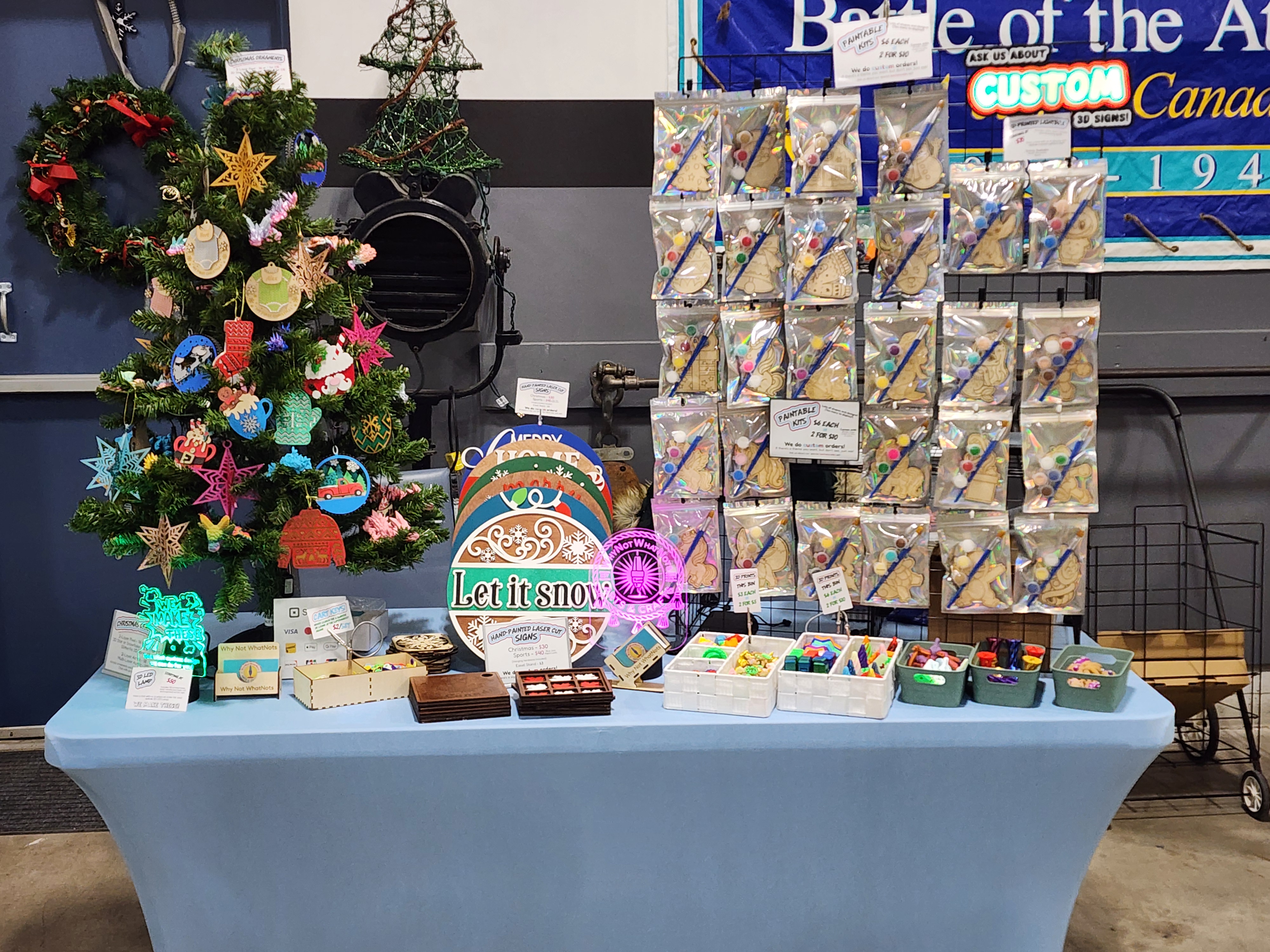 Out booth at the K-W Navy Leauge Winter Market