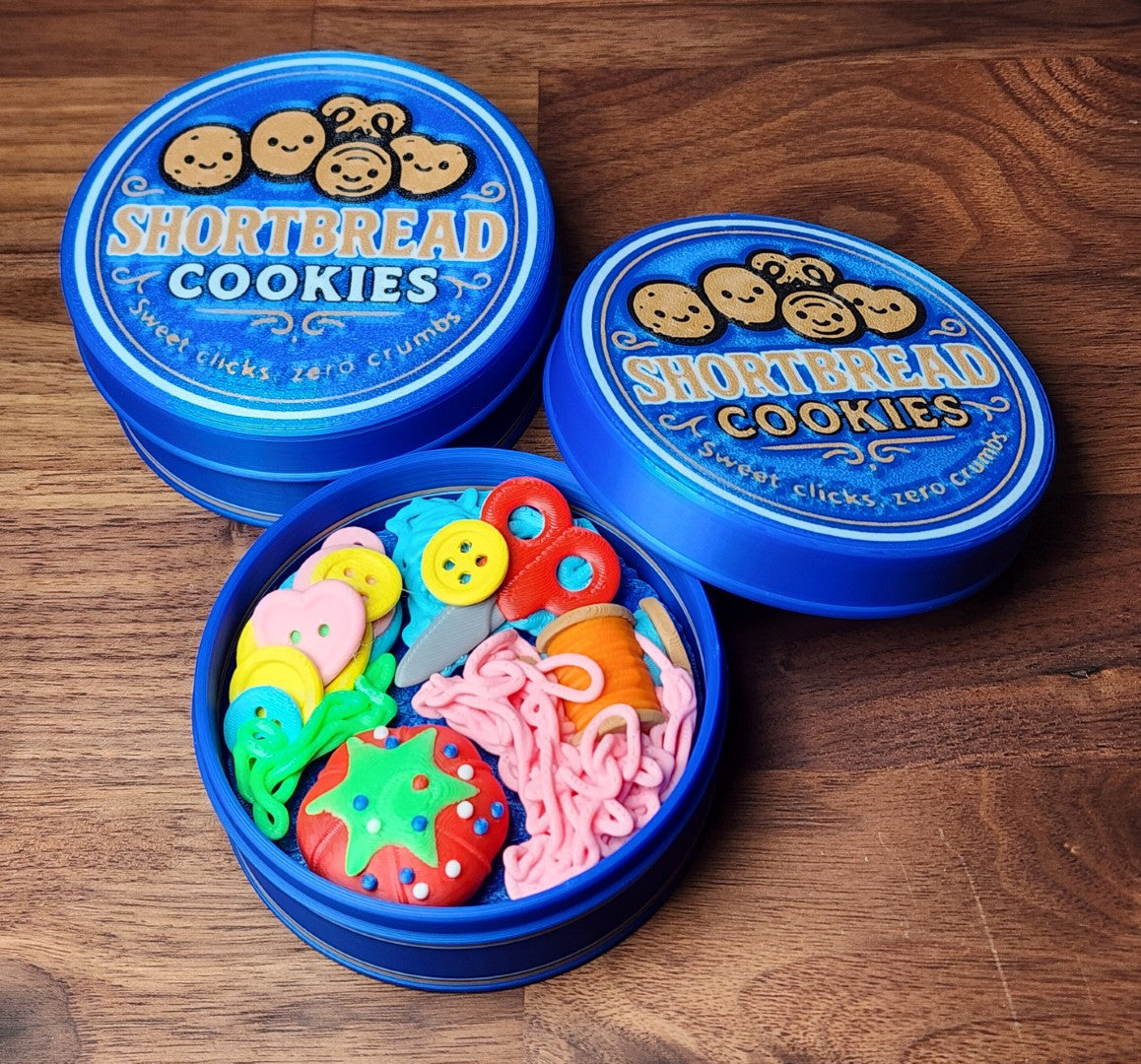 Sewing Cookie Tin Clicker
